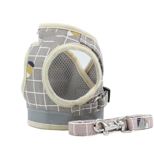 Nylon-Welpengeschirrweste Mit Gürtel, Atmungsaktiv, Reflektierend, for Hunde Und Katzen(Khaki,XL) von VRKRTVBLB