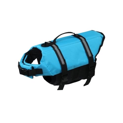 Reflektierende verstellbare Rettungsweste for Hunde aus Ripstop mit Rettungsgriff for Schwimmen(Blue 1,M) von VRKRTVBLB