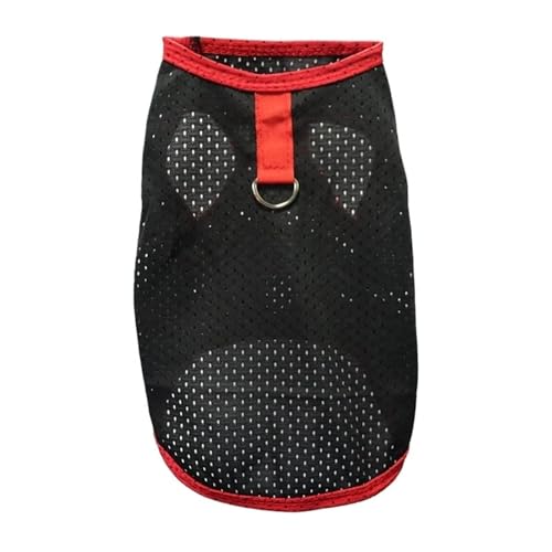 Sommer-Haustierweste, weiche Netzkleidung, Freizeithemden for kleine und mittelgroße Hunde und Katzen(Black,M) von VRKRTVBLB