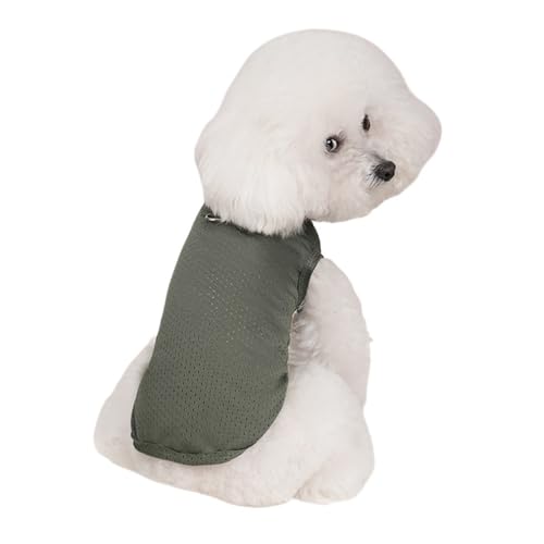 Sommer-Haustierweste, weiche Netzkleidung, Freizeithemden for kleine und mittelgroße Hunde und Katzen(Green,S) von VRKRTVBLB