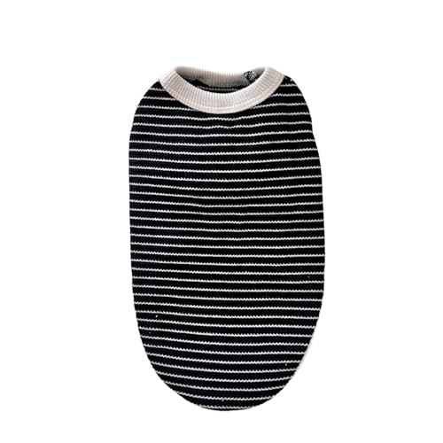 Sommerhemd for Haustiere, atmungsaktiv, leicht, weich, Welpenbekleidung for kleine und mittelgroße Hunde(Black,XS) von VRKRTVBLB