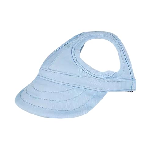 Sonnenhut for Haustiere mit offenen Ohren, Bequeme Baseballkappe, geeignet for große und kleine Hunde und Katzen(Blue,M) von VRKRTVBLB