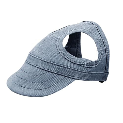 Sonnenhut for Haustiere mit offenen Ohren, Bequeme Baseballkappe, geeignet for große und kleine Hunde und Katzen(Gray,L) von VRKRTVBLB