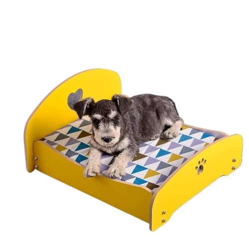 VRKRTVBLB Haustier Holzbett Abnehmbar Universal Mit Kissen Nest Mittlere und Kleine Hundekatze(6,S) von VRKRTVBLB