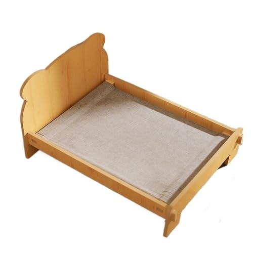 VRKRTVBLB Haustierbett aus Holz, for alle Jahreszeiten, abnehmbar, Streu aus Massivholz, geeignet for Katzen und Hunde, stabil(1,S) von VRKRTVBLB