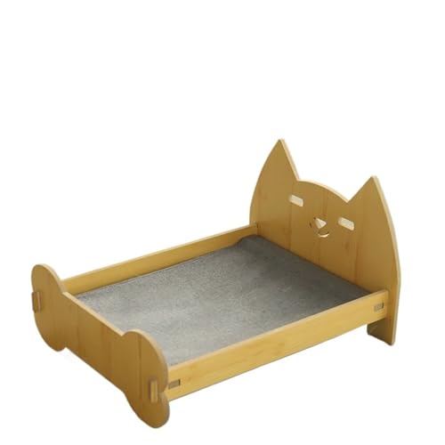 VRKRTVBLB Haustierbett aus Holz, for alle Jahreszeiten, abnehmbar, Streu aus Massivholz, geeignet for Katzen und Hunde, stabil(3,M) von VRKRTVBLB