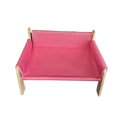 VRKRTVBLB Haustierbett aus Massivholz, einfache Montage, geeignet for alle Jahreszeiten, abnehmbar, for Katzen und kleine Hunde(Pink) von VRKRTVBLB