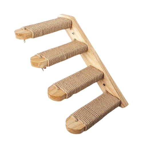 VRKRTVBLB Katzenkletterregal, Wandmontage, vierstufige Treppe mit Pfosten for Katzen, Baumturm, Plattform for Springen(Cat Ladder) von VRKRTVBLB