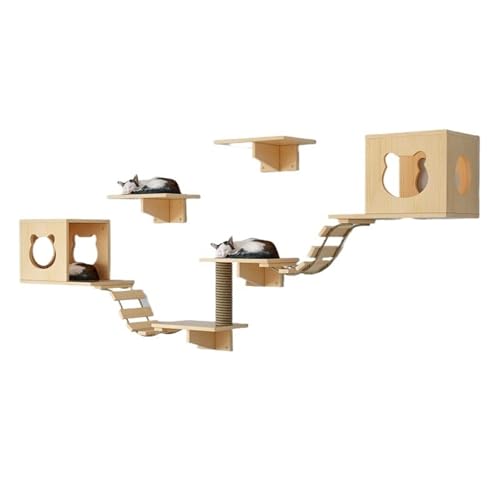 VRKRTVBLB Katzenregale und Sitzstangen for die Wand Katzenwandtreppen-Set von VRKRTVBLB