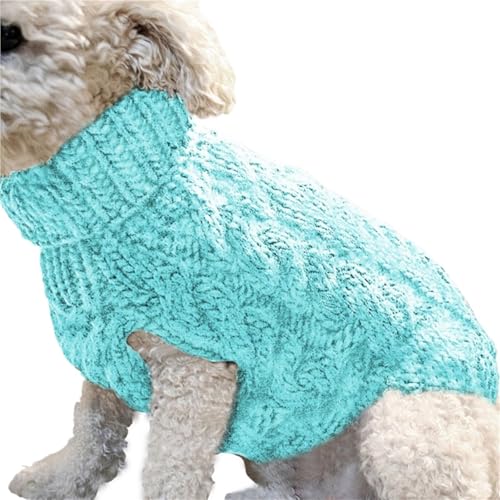 Winter Haustiere Pullover Bequem Warm Geeignet for Hunde Katze Einfarbig Haustier Kleidung Gestrickt(8,S) von VRKRTVBLB