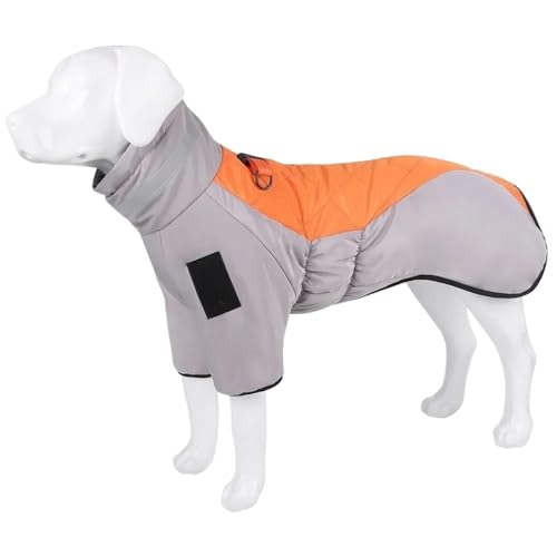 Winter-Haustierjacke, reflektierender hoher Kragen, warm, for mittelgroße und große Hunde und Katzen(Orange,5XL) von VRKRTVBLB