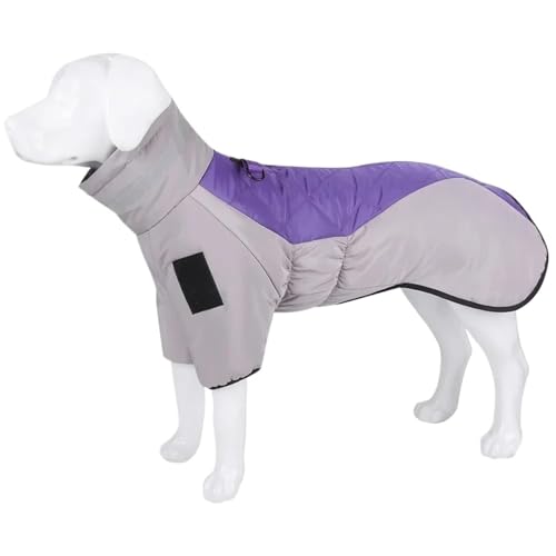 Winter-Haustierjacke, reflektierender hoher Kragen, warm, for mittelgroße und große Hunde und Katzen(Purple,4XL) von VRKRTVBLB