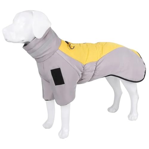 Winter-Haustierjacke, reflektierender hoher Kragen, warm, for mittelgroße und große Hunde und Katzen(Yellow,4XL) von VRKRTVBLB
