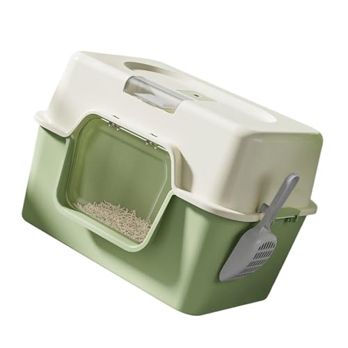Geschlossene Katzentoilette für Katzen, glatte Oberflächen, groß, einfache Reinigung, mehrfarbig, für den Innenbereich Geschlossene Katzentoilette für Katzen, glatte Oberflächen, groß, einfache Reinigung, mehrfarbig, für den Innenbereich von VTIDOBE