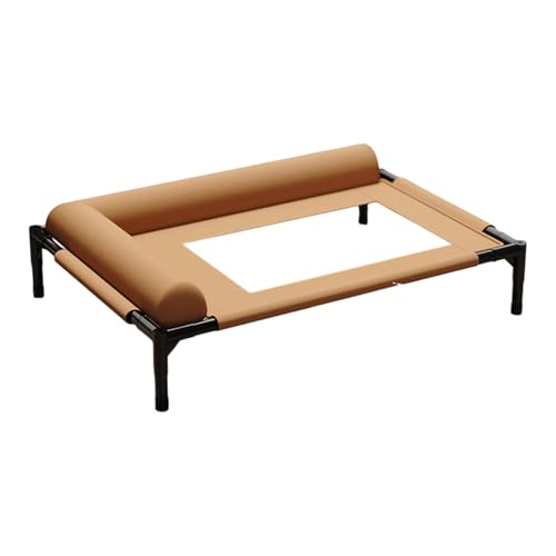 VTIDOBE Atmungsaktives erhöhtes Hundebett, Outdoor-Haustierbett mit L-förmigem Kissen, Stahlrahmen, kaubeständig, waschbar, für mittelgroße Hunde VTIDOBE Atmungsaktives erhöhtes Hundebett, Outdoor-Haustierbett mit L-förmigem Kissen, Stahlrahmen, kaubeständig, waschbar, für mittelgroße Hunde von VTIDOBE