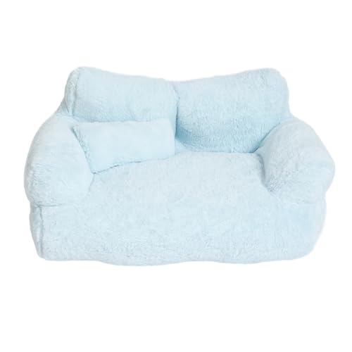 VTIDOBE Modisches Haustierbett, für drinnen und draußen, Plüschstoff, luxuriöses Hundebett für einfaches Waschen und Heimgebrauch, cremefarben von VTIDOBE