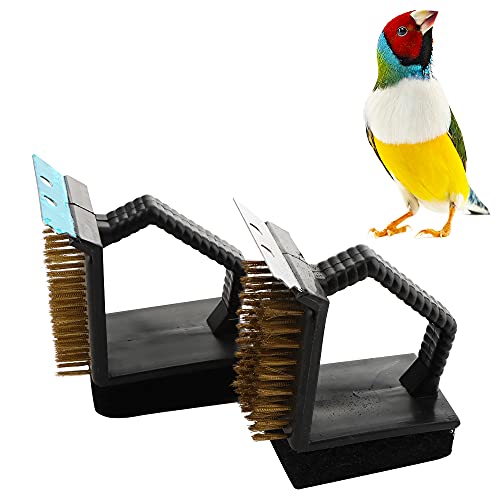 Reinigungsbürste für Vogelkäfige, multifunktional, Edelstahl, dreieckig, für Vögel und kleine Haustiere, 2 Stück Reinigungsbürste für Vogelkäfige, multifunktional, Edelstahl, dreieckig, für Vögel und kleine Haustiere, 2 Stück von VTurboWay