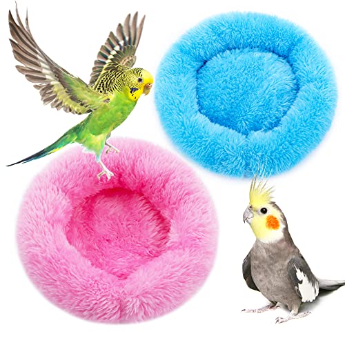 VTurboWay 2 Stück Vogelnest-Matte, Vogel-Kokosnussschalen-Pad für Vogel, Papageien, Wellensittiche, Sittiche, Nymphensittiche, Kanarienvögel, Finken-Nest (blau) von VTurboWay