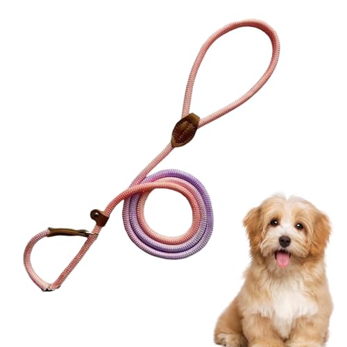 Retrieverleine mit Zugstopp, Haustier Gurtgeschirr für Hunde, Nylon Auslaufleine für Spaziergänge, Verstellbares Anti-Zug Geschirr Für Outdoor Aktivitäten Wandern Camping (E05, 0.6cm Dicke) von VUKHWX