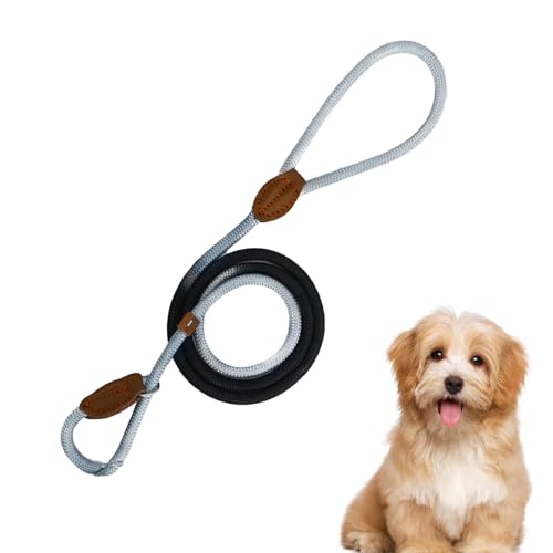 Retrieverleine mit Zugstopp, Haustier Gurtgeschirr für Hunde, Nylon Auslaufleine für Spaziergänge, Verstellbares Anti-Zug Geschirr Für Outdoor Aktivitäten Wandern Camping (F06, 0.6cm Dicke) von VUKHWX