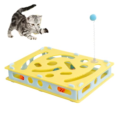 VUKHWX Katzen Enrichment Spielzeug, Interaktives Intelligenzspielzeug Zur Förderung Der Sinne, Buddelspiel Mit Labyrinth Für Gehirntraining Katzenzubehör Zur Anti-Langeweile & Bewegungstraining (C) VUKHWX Katzen Enrichment Spielzeug, Interaktives Intelligenzspielzeug Zur Förderung Der Sinne, Buddelspiel Mit Labyrinth Für Gehirntraining Katzenzubehör Zur Anti-Langeweile & Bewegungstraining (C) von VUKHWX