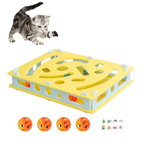 VUKHWX Katzen Enrichment Spielzeug, Interaktives Intelligenzspielzeug Zur Förderung Der Sinne, Buddelspiel Mit Labyrinth Für Gehirntraining Katzenzubehör Zur Anti-Langeweile & Bewegungstraining (A) VUKHWX Katzen Enrichment Spielzeug, Interaktives Intelligenzspielzeug Zur Förderung Der Sinne, Buddelspiel Mit Labyrinth Für Gehirntraining Katzenzubehör Zur Anti-Langeweile & Bewegungstraining (A) von VUKHWX