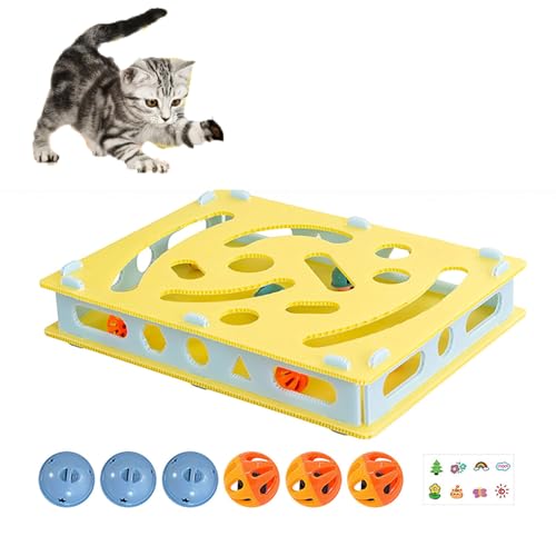 VUKHWX Katzen Enrichment Spielzeug, Interaktives Intelligenzspielzeug Zur Förderung Der Sinne, Buddelspiel Mit Labyrinth Für Gehirntraining Katzenzubehör Zur Anti-Langeweile & Bewegungstraining (B) VUKHWX Katzen Enrichment Spielzeug, Interaktives Intelligenzspielzeug Zur Förderung Der Sinne, Buddelspiel Mit Labyrinth Für Gehirntraining Katzenzubehör Zur Anti-Langeweile & Bewegungstraining (B) von VUKHWX