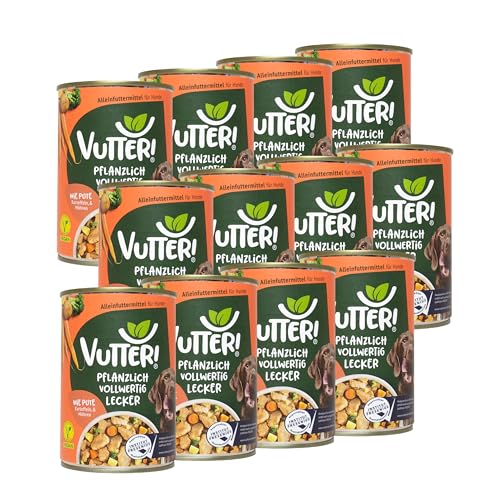 VUTTER ! Nassfutter Wie Pute, 12x400 g: Hundefutter Vegan - Alleinfutter für Hunde - Fleischähnlich für hohe Akzeptanz - Sojaprotein für Muskeln, Zink für Haut & Fell, Kalzium für Zähne & Knochen VUTTER ! Nassfutter Wie Pute, 12x400 g: Hundefutter Vegan - Alleinfutter für Hunde - Fleischähnlich für hohe Akzeptanz - Sojaprotein für Muskeln, Zink für Haut & Fell, Kalzium für Zähne & Knochen von VUTTER !