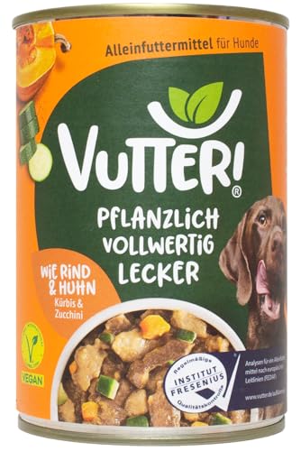 VUTTER ! Wie Rind & Huhn - 400 g - pflanzliches Alleinfutter für Hunde - Nassfutter VUTTER ! Wie Rind & Huhn - 400 g - pflanzliches Alleinfutter für Hunde - Nassfutter von VUTTER !