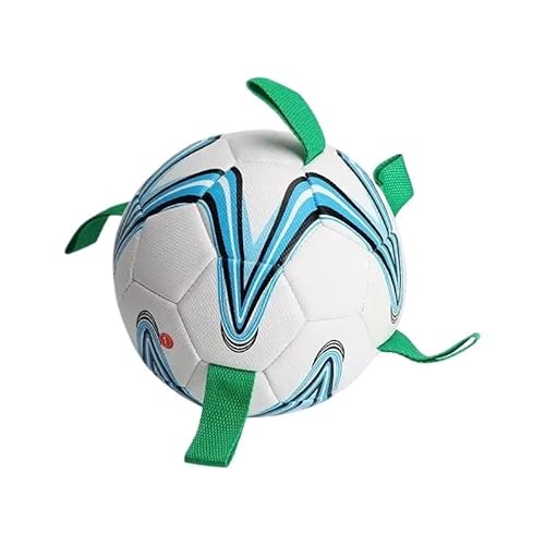 VVDPJLS Ballspielzeug Hundefußball Interaktives Schleppspielzeug for kleine, mittelgroße und große Hunde Outdoor-Training Haustier Beißen Kauen(Dia. 17cm) von VVDPJLS