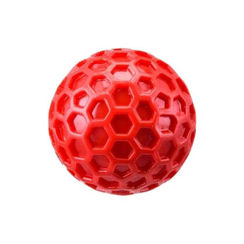 VVDPJLS Hundespielzeug, beißfest, interaktives Wurfgeräusch, Wabenbälle, Naturkautschuk, Zahnungsspielzeug, saubere Zähne, Haustierprodukte(27 F) von VVDPJLS