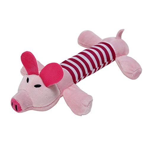 VVDPJLS Quietschendes Haustierspielzeug for mittelgroße und große Hunde, Plüschwelpen, Kauspielzeug for große Hunde, Tiere in Tierform, langlebiges Molarenspielzeug for Haustiere(Powdered Pig) von VVDPJLS