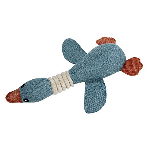 VVDPJLS Quietschendes Haustierspielzeug for mittelgroße und große Hunde, Plüschwelpen, Kauspielzeug for große Hunde, Tiere in Tierform, langlebiges Molarenspielzeug for Haustiere(Wild Goose Blue) von VVDPJLS