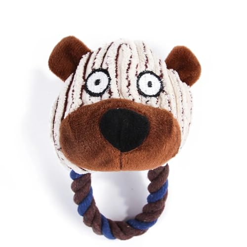 VVDPJLS Quietschspielzeug for Hunde, langlebig, quietschend, Plüsch, Hundespielzeug, gefüllt, Plüsch, Haustierspielzeug for kleine, mittelgroße und große Hunde, ungiftig, Chihuahua(Bear Head) von VVDPJLS