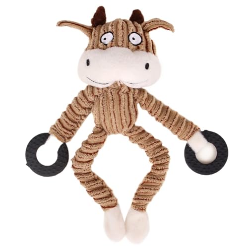 VVDPJLS Quietschspielzeug for Hunde, langlebig, quietschend, Plüsch, Hundespielzeug, gefüllt, Plüsch, Haustierspielzeug for kleine, mittelgroße und große Hunde, ungiftig, Chihuahua(Cow) von VVDPJLS