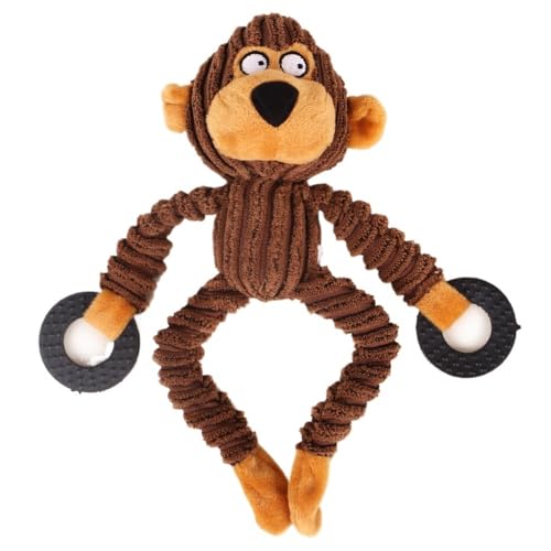 VVDPJLS Quietschspielzeug for Hunde, langlebig, quietschend, Plüsch, Hundespielzeug, gefüllt, Plüsch, Haustierspielzeug for kleine, mittelgroße und große Hunde, ungiftig, Chihuahua(Monkey) von VVDPJLS