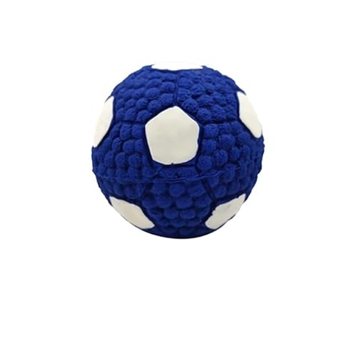 VVDPJLS Weicher Haustierball mit Quietschspielzeug for kleine und große Hunde, Rugby, Tennis, Fußball, Basketball, Latex, Zahnreinigungstrainingsspielzeug(Football L) von VVDPJLS
