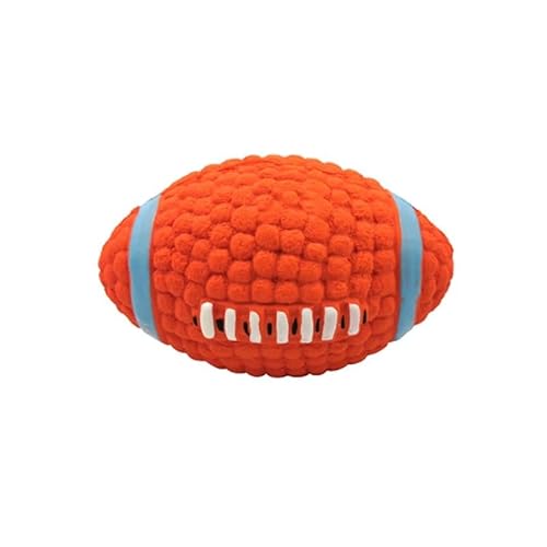 VVDPJLS for kleine, mittelgroße und große Hunde, Katzen, Welpen, quietschendes Rugby-Volleyball-Fußball-Trainingsspielzeug, Chihuahua, Mops, Heimtierbedarf(Rugby,S) von VVDPJLS