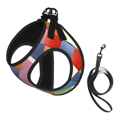 L Pet Leash Vest & Dog Harness - Small Size Colorful Plaid Print Leash Set, Reflective, Adjustable for Cats & Dogs L Pet Leash Vest & Dog Harness - Small Size Colorful Plaid Print Leash Set, Reflective, Adjustable for Cats & Dogs von VXXNlnn