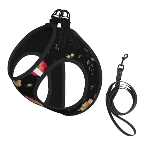 L Pet Leash Vest & Dog Harness - Small Size Flowers Print Leash Set, Reflective, Adjustable for Cats & Dogs L Pet Leash Vest & Dog Harness - Small Size Flowers Print Leash Set, Reflective, Adjustable for Cats & Dogs von VXXNlnn