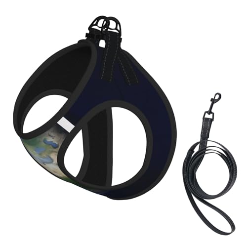 L Pet Leash Vest & Dog Harness - Small Size Glowing Earth Print Leash Set, Reflective, Adjustable for Cats & Dogs L Pet Leash Vest & Dog Harness - Small Size Glowing Earth Print Leash Set, Reflective, Adjustable for Cats & Dogs von VXXNlnn