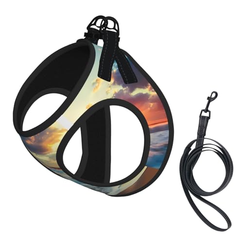 L Pet Leash Vest & Dog Harness - Small Size Sunset Beach Print Leash Set, Reflective, Adjustable for Cats & Dogs L Pet Leash Vest & Dog Harness - Small Size Sunset Beach Print Leash Set, Reflective, Adjustable for Cats & Dogs von VXXNlnn