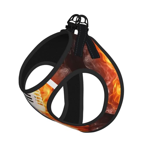 L Pet Leash Vest & Dog Harness - Small Sized Ice and Fire Microphone Print Leash Set, Reflective, Adjustable for Cats & Dogs L Pet Leash Vest & Dog Harness - Small Sized Ice and Fire Microphone Print Leash Set, Reflective, Adjustable for Cats & Dogs von VXXNlnn