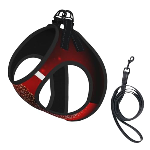 M Haustier-Leine, Weste und Hundegeschirr, klein, Weihnachtsbaum, glitzernd, reflektierend, verstellbar für Katzen und Hunde von VXXNlnn
