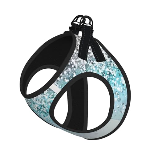 M Haustier-Leine, Weste und Hundegeschirr, klein, glitzernd, blauer Hintergrund, bedruckt, reflektierend, verstellbar, für Katzen und Hunde M Haustier-Leine, Weste und Hundegeschirr, klein, glitzernd, blauer Hintergrund, bedruckt, reflektierend, verstellbar, für Katzen und Hunde von VXXNlnn