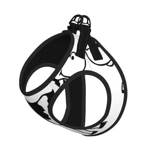 M Haustier-Leine, Weste und Hundegeschirr, klein, mit Kuh-Druck, reflektierend, verstellbar, für Katzen und Hunde, Weiß / Schwarz M Haustier-Leine, Weste und Hundegeschirr, klein, mit Kuh-Druck, reflektierend, verstellbar, für Katzen und Hunde, Weiß / Schwarz von VXXNlnn
