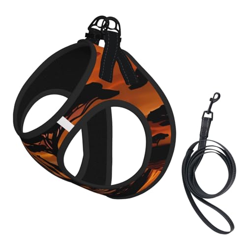 S Pet Leash Vest & Dog Harness - Small Size Afrika Giraffe Majestic Tree Print Leash Set, Reflective, Adjustable for Cats & Dogs S Pet Leash Vest & Dog Harness - Small Size Afrika Giraffe Majestic Tree Print Leash Set, Reflective, Adjustable for Cats & Dogs von VXXNlnn