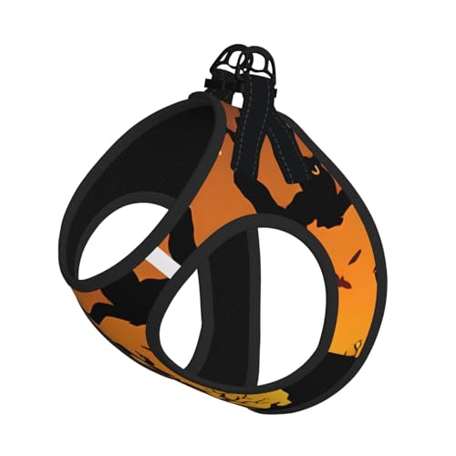 S Pet Leash Vest & Dog Harness - Small Size Black Tree Owl Pumpkin Head Print Leash Set, Reflective, Adjustable for Cats & Dogs S Pet Leash Vest & Dog Harness - Small Size Black Tree Owl Pumpkin Head Print Leash Set, Reflective, Adjustable for Cats & Dogs von VXXNlnn