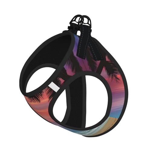 S Pet Leash Vest & Dog Harness - Small Size Coconut Palm Tree Sandy Beach Print Leash Set, Reflective, Adjustable for Cats & Dogs S Pet Leash Vest & Dog Harness - Small Size Coconut Palm Tree Sandy Beach Print Leash Set, Reflective, Adjustable for Cats & Dogs von VXXNlnn