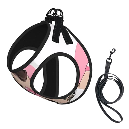 S Pet Leash Vest & Dog Harness - Small Size Fun Pug Dog Print Leash Set, Reflective, Adjustable for Cats & Dogs S Pet Leash Vest & Dog Harness - Small Size Fun Pug Dog Print Leash Set, Reflective, Adjustable for Cats & Dogs von VXXNlnn